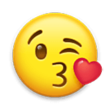 Emoji 😘 Faccina Che Manda Un Bacio su LG Velvet.