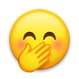 🤭 Emoji Cara Con Mano Sobre La Boca en LG Velvet.