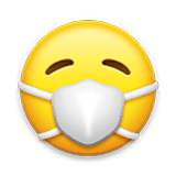 😷 Emoji Rosto Com Máscara Médica na LG Velvet.
