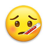 Emoji 🤒 Faccina Con Termometro su LG Velvet.