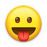 Emoji 😛 Faccina Che Mostra La Lingua su LG Velvet.