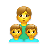 Emoji 👨‍👦‍👦 Famiglia: Uomo, Bambino E Bambino su LG Velvet.