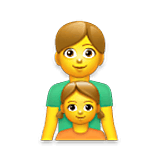Emoji 👨‍👧 Famiglia: Uomo E Bambina su LG Velvet.