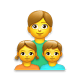 Emoji 👨‍👧‍👦 Famiglia: Uomo, Bambina E Bambino su LG Velvet.