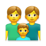 👨‍👨‍👦 Emoji Familia: Hombre, Hombre, Niño en LG Velvet.