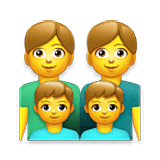 👨‍👨‍👦‍👦 Emoji Família: Homem, Homem, Menino E Menino na LG Velvet.