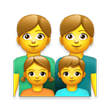 👨‍👨‍👧‍👦 Emoji Família: Homem, Homem, Menina E Menino na LG Velvet.