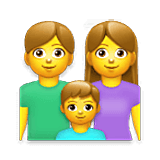Emoji 👨‍👩‍👦 Famiglia: Uomo, Donna E Bambino su LG Velvet.