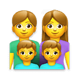👨‍👩‍👦‍👦 Emoji Família: Homem, Mulher, Menino E Menino na LG Velvet.