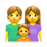 👨‍👩‍👧 Emoji Familia: Hombre, Mujer, Niña en LG Velvet.