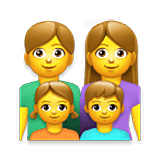 👨‍👩‍👧‍👦 Emoji Família: Homem, Mulher, Menina E Menino na LG Velvet.