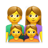👨‍👩‍👧‍👧 Emoji Familie: Mann, Frau, Mädchen und Mädchen LG Velvet.