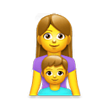 Emoji 👩‍👦 Famiglia: Donna E Bambino su LG Velvet.