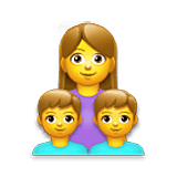 Emoji 👩‍👦‍👦 Famiglia: Donna, Bambino E Bambino su LG Velvet.