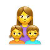 Emoji 👩‍👧‍👦 Famiglia: Donna, Bambina E Bambino su LG Velvet.