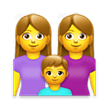 Emoji 👩‍👩‍👦 Famiglia: Donna, Donna E Bambino su LG Velvet.