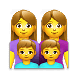 👩‍👩‍👦‍👦 Emoji Família: Mulher, Mulher, Menino E Menino na LG Velvet.