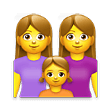 👩‍👩‍👧 Emoji Família: Mulher, Mulher E Menina na LG Velvet.