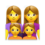 Emoji 👩‍👩‍👧‍👧 Famiglia: Donna, Donna, Bambina E Bambina su LG Velvet.