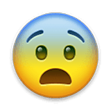 Emoji 😨 Faccina Impaurita su LG Velvet.