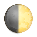 Emoji 🌓 Primo Quarto Di Luna su LG Velvet.