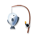 Emoji 🎣 Canna Da Pesca su LG Velvet.