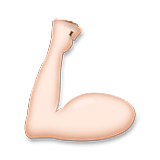 Emoji 💪🏻 Bicipite: Carnagione Chiara su LG Velvet.