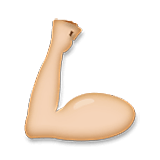 💪🏼 Emoji Bíceps Flexionado: Tono De Piel Claro Medio en LG Velvet.