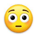 Emoji 😳 Faccina Imbarazzata su LG Velvet.