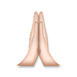 🙏🏻 Emoji Manos En Oración: Tono De Piel Claro en LG Velvet.