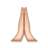 🙏🏼 Emoji Manos En Oración: Tono De Piel Claro Medio en LG Velvet.