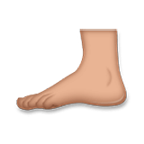 🦶🏽 Emoji Fuß: mittlere Hautfarbe LG Velvet.