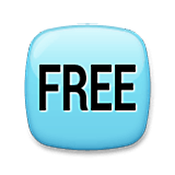 🆓 Emoji Wort „Free“ in blauem Quadrat LG Velvet.