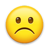 Emoji ☹️ Faccina Imbronciata su LG Velvet.