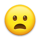 😦 Emoji Cara Con El Ceño Fruncido Y La Boca Abierta en LG Velvet.