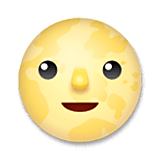 Emoji 🌝 Faccina Luna Piena su LG Velvet.