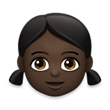 Emoji 👧🏿 Bambina: Carnagione Scura su LG Velvet.