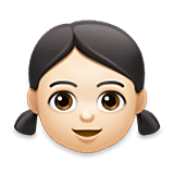 Emoji 👧🏻 Bambina: Carnagione Chiara su LG Velvet.