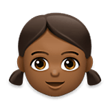 👧🏾 Emoji Niña: Tono De Piel Oscuro Medio en LG Velvet.