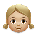 Emoji 👧🏼 Bambina: Carnagione Abbastanza Chiara su LG Velvet.