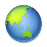 Émoji 🌏 Globe Tourné Sur L’Asie Et L’Australie sur LG Velvet.