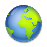 🌍 Emoji Globus mit Europa und Afrika LG Velvet.
