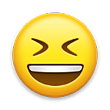 Emoji 😆 Sorriso A Bocca Aperta Con Occhi Chiusi su LG Velvet.
