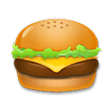 Emoji 🍔 Hamburger su LG Velvet.