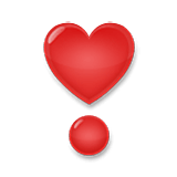 ❣️ Emoji Exclamación De Corazón en LG Velvet.
