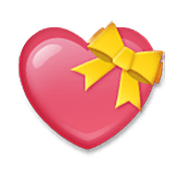 Emoji 💝 Cuore Con Fiocco su LG Velvet.