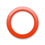 ⭕ Emoji Círculo Rojo Hueco en LG Velvet.