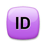 Großbuchstaben ID in lila Quadrat LG Velvet.