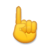 ☝️ Emoji nach oben weisender Zeigefinger von vorne LG Velvet.