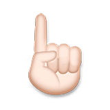 ☝🏻 Emoji Dedo índice Hacia Arriba: Tono De Piel Claro en LG Velvet.